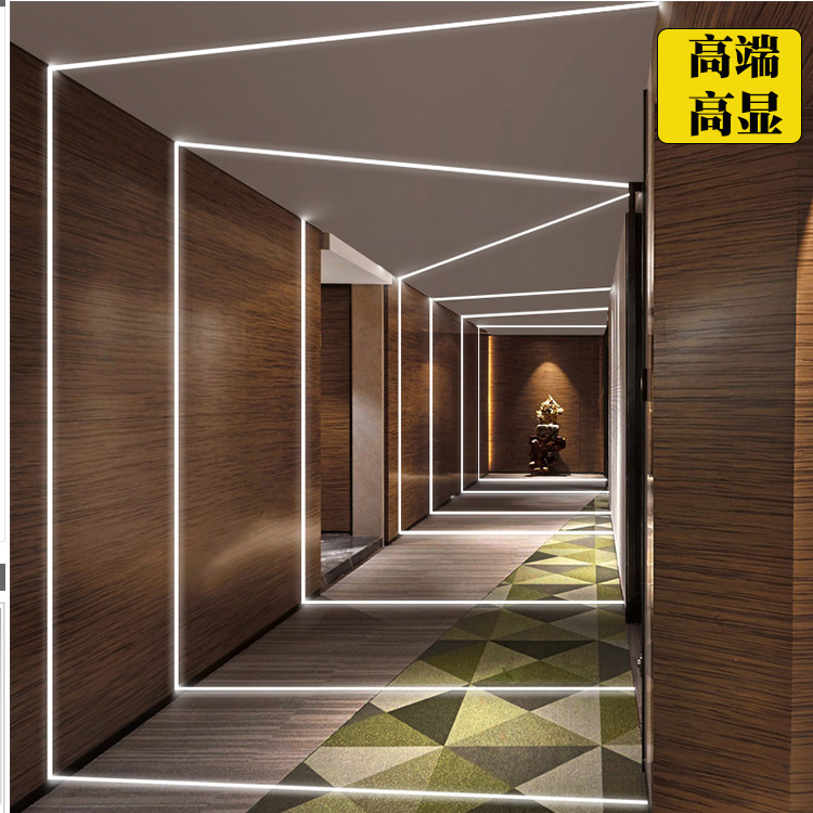 Office Home Furnishing decorate Aluminum tank Line lights Embedded system Light Bar Ming Zhuang Aluminum profile Linear