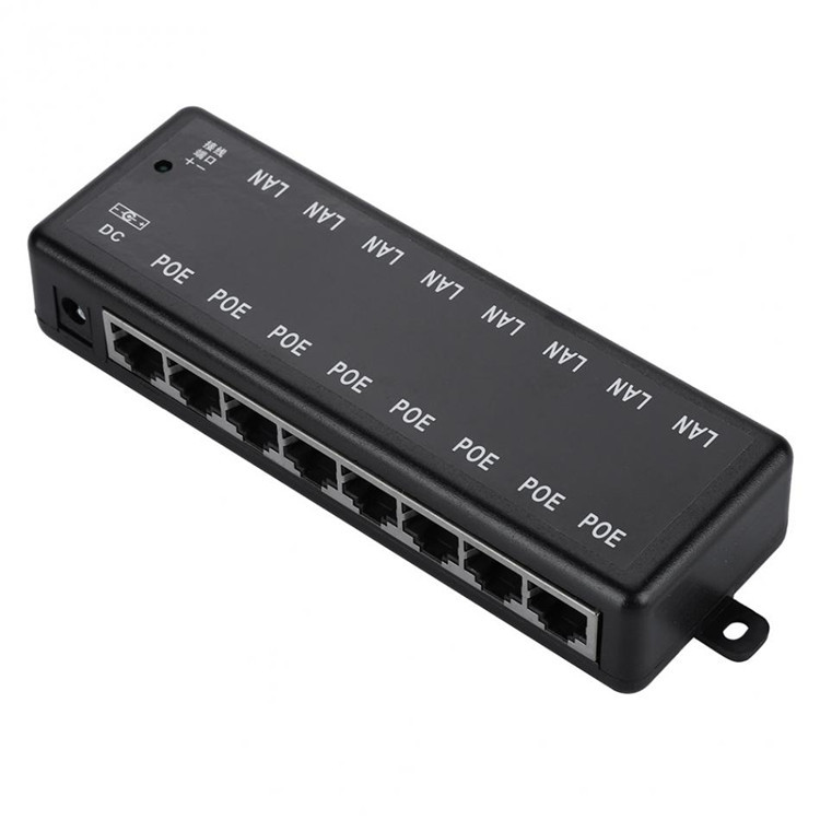 8-Port POE Zentralversorgungsmodul, 12-48V