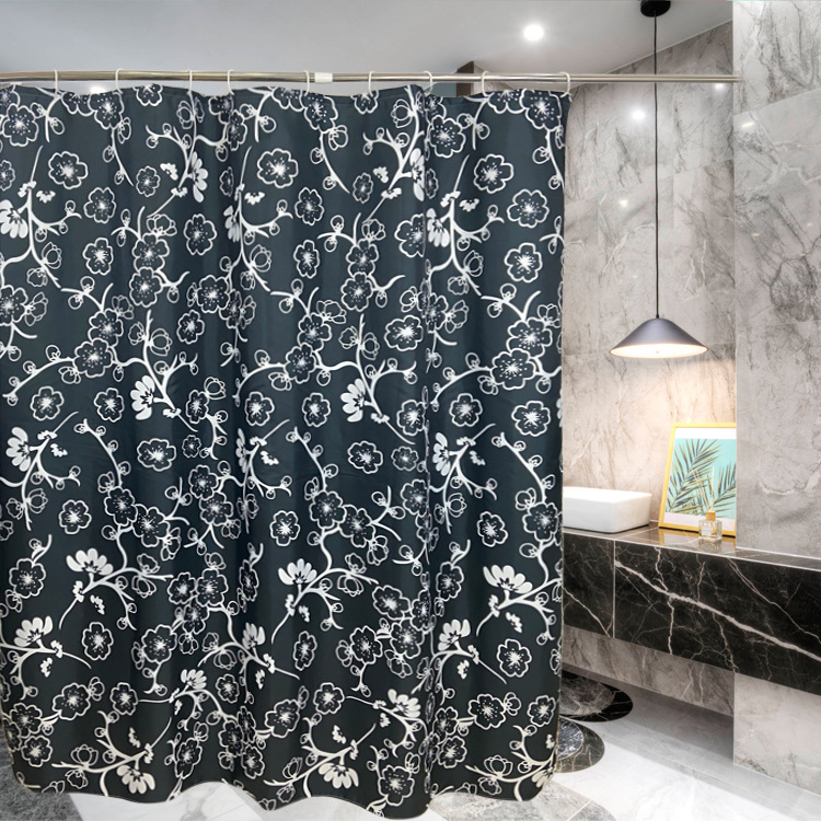 春亚纺黑色花场景图