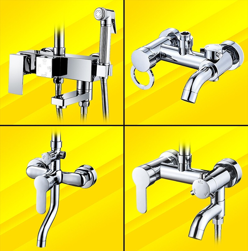 Shower faucet hot and cold concealed mixing valve three-gear bathroom Bath switch accessories water heater shower suit Shower faucet hot and cold concealed mixing valve three-gear bathroom Bath switch accessories water heater shower suit