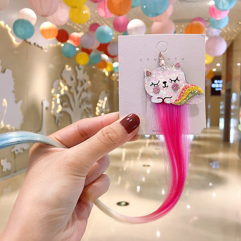 Cute Cartoon Character Unicorn Plastic Resin Hair Clip display picture 4