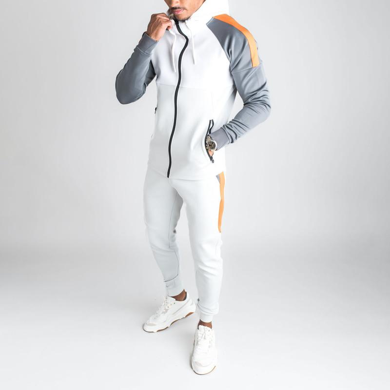 AliExpress ebay Amazon European and American men's clothing explosions contrast color pocket men's casual sports suit