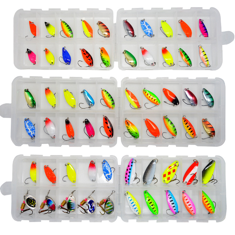 Metal Spoons Fishing Lures Leech Flutter Spoon Fresh Water Bass Swimbait Tackle Gear