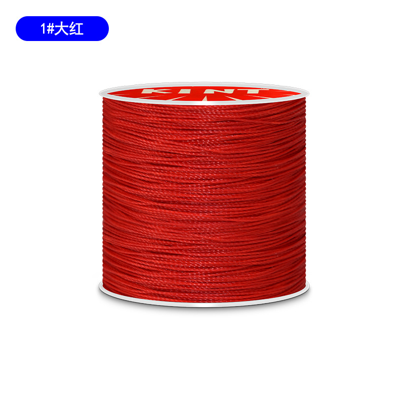 Cuerda de algodón KNT cuerda de poliéster cuerda trenzada de color hilo de cera de cuero DIY cuero hecho a mano redondo hilo de cera pulsera cuerda de cabeza