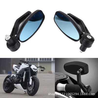 Motorcycle Rearview Mirror Modified Reversing Mirror Handlebar Mirror 22mm All-Aluminum Cherry 219 (Car mirror)