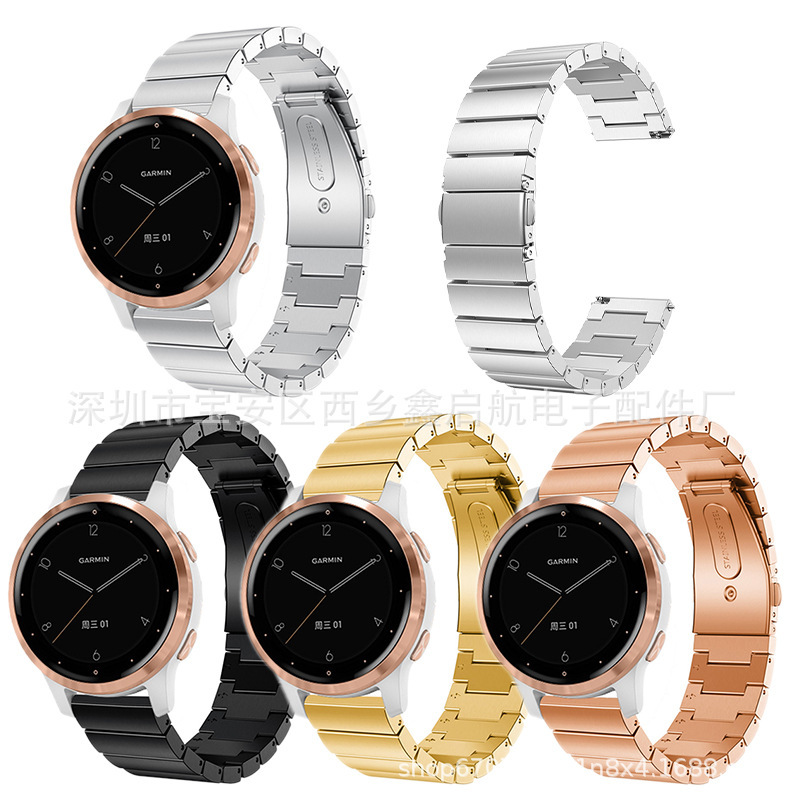 Applicable to Jiaming Active S bead strap stainless steel strap vivoactive 4S manufacturer in stock