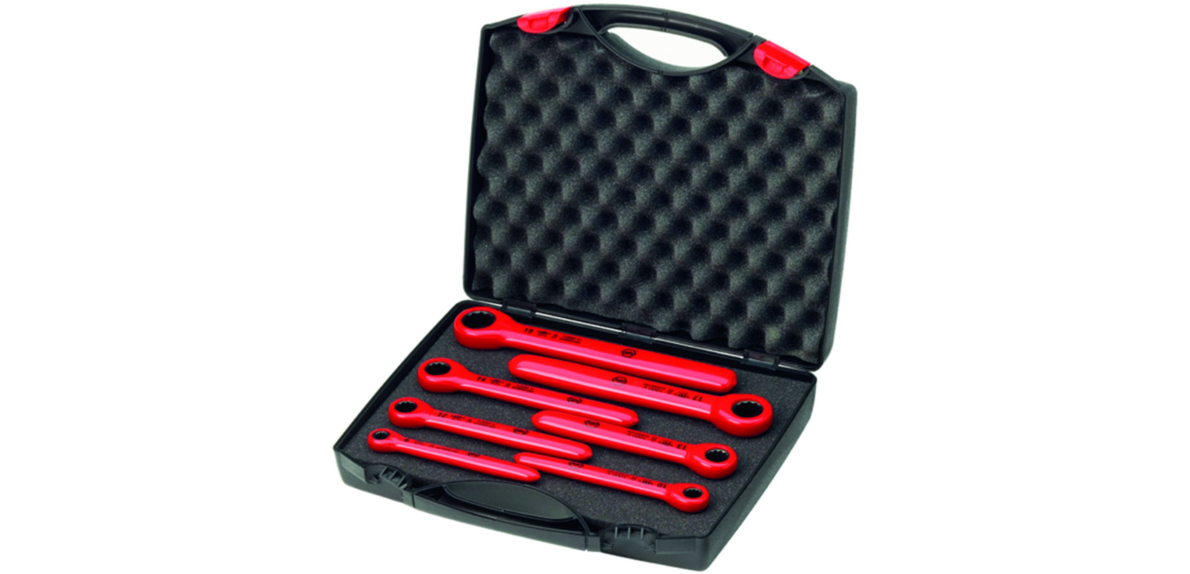 德国 Wiha威汉 5589N 绝缘棘轮扳手 电工绝缘棘轮扳手系列7件套