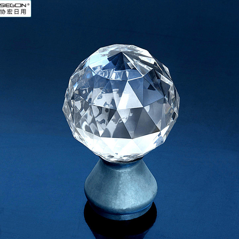 厂家供应水晶窗帘杆装饰头 亚克力窗帘杆头 透明装饰件注塑加工