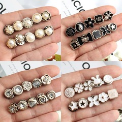 Light-Proof Snap Button Cross-Border Fashion Little Fragrance Style Open Shirt Blouse Safety Pin Cute Discreet Snap Button