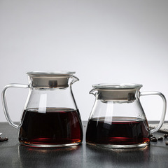 High borosilicate glass hand brewed coffee pot cloud pot filter cup filter sharing pot home coffee pot can be printed with logo