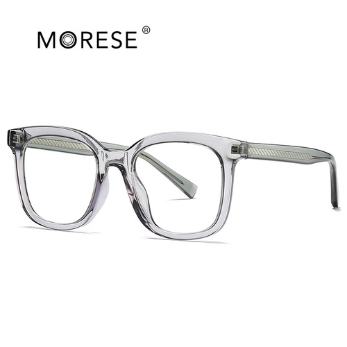 Cross-border TR90 anti-blue light glasses frame trend European and American large-frame flat glasses fashion show decorative glasses 2032