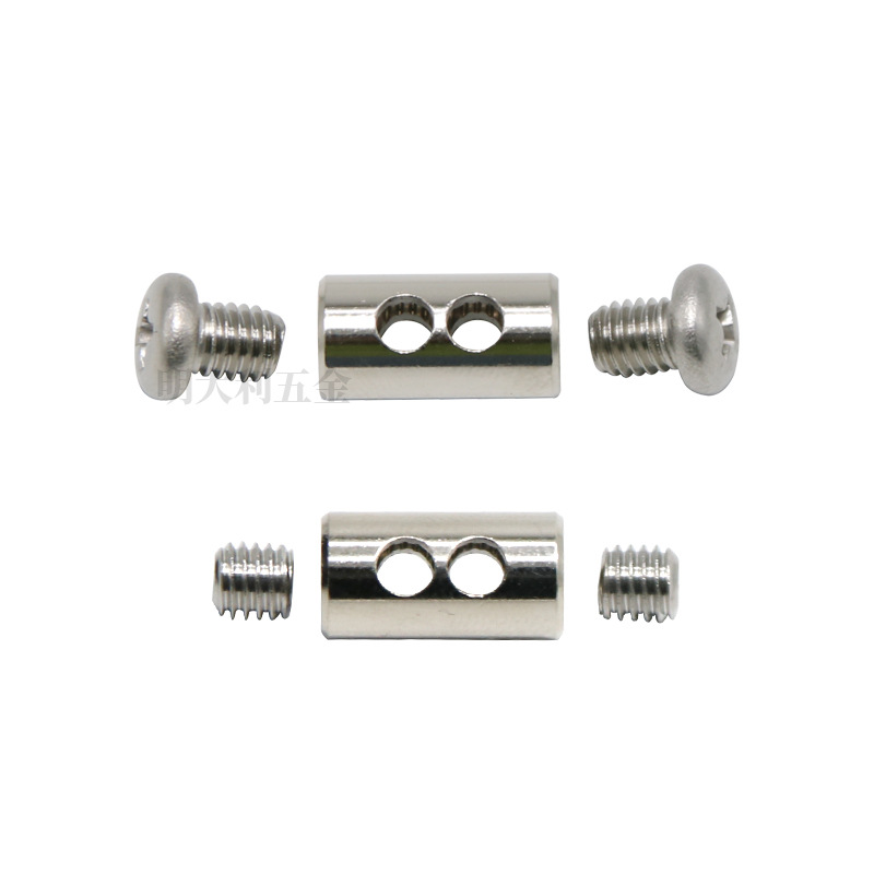 3mm锁线器 钢丝绳锁扣 威亚绳卡线器 卡扣 横双孔钢索卡紧器厂家