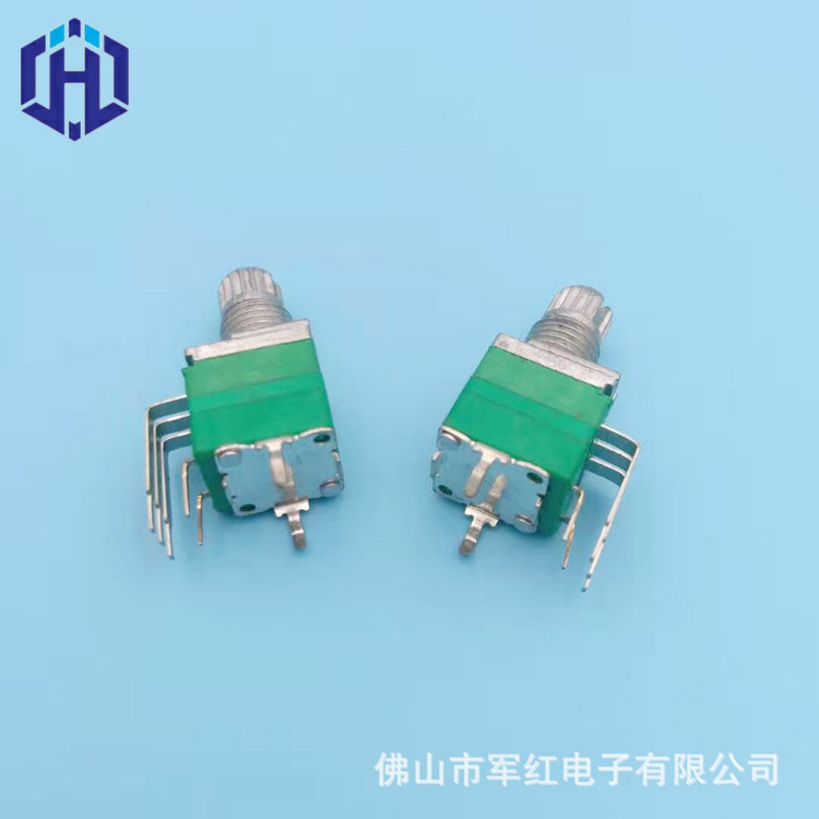 097单联带开关电位器 弯脚五脚带支架旋转开关