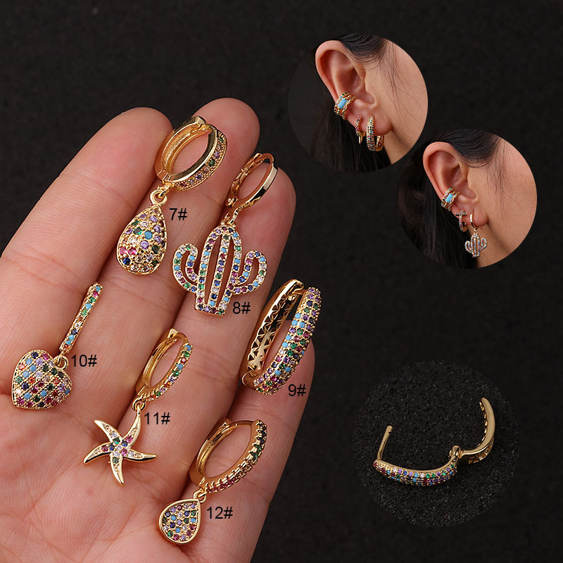 Hot Selling Creative Color Earrings Wholesale display picture 11