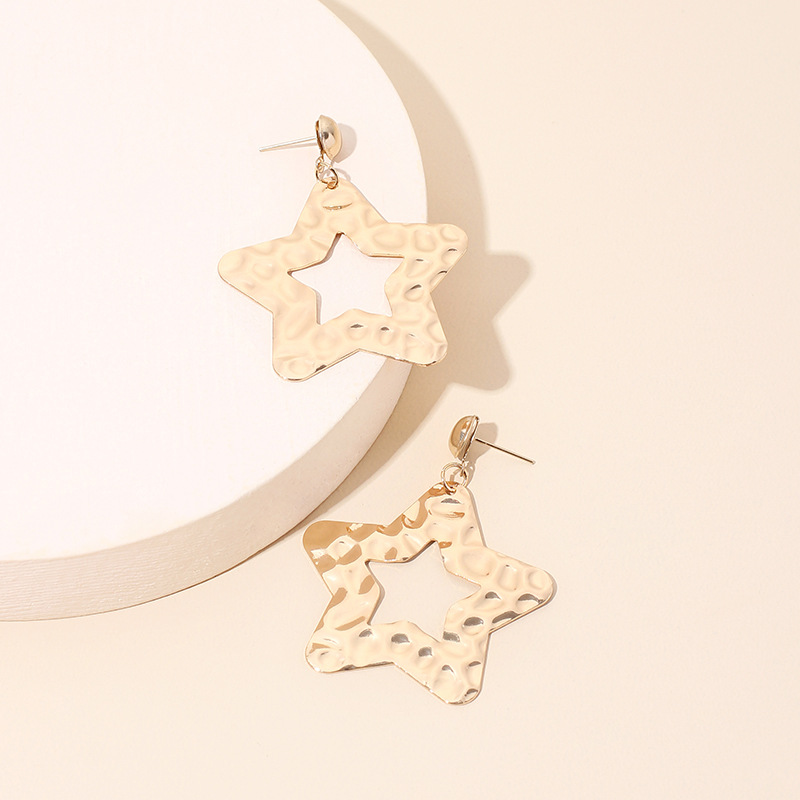 9g Weight Earrings Classification Wedding, Travel, Birthday, Festival Occasion Women'S Gender Gold, Silver Color Simple Love Star Retro Earrings Wholesale Nihaojewerly 12