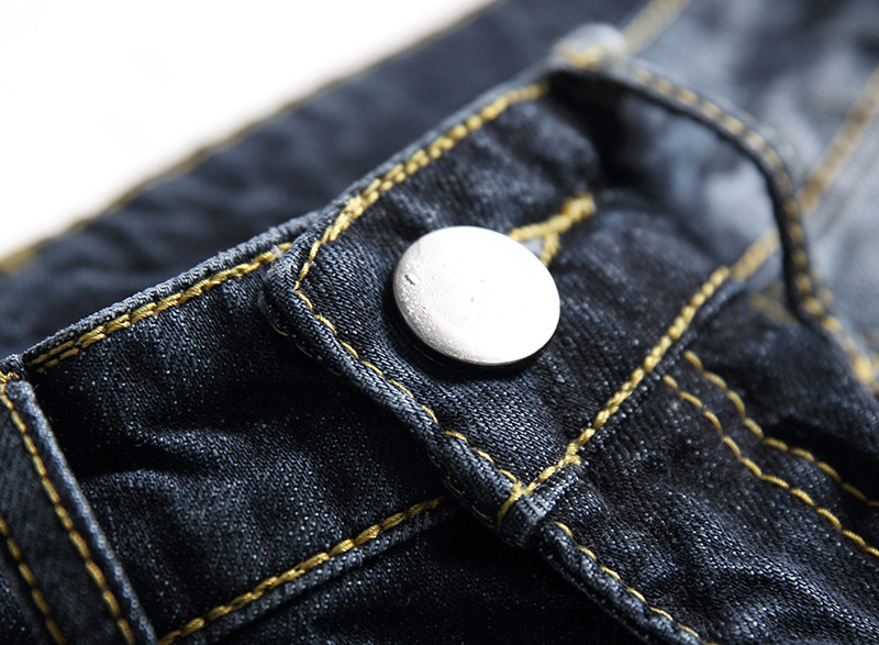 Jeans uomo strappati taglio dritto pantaloni denim casual moda_voghion.com
