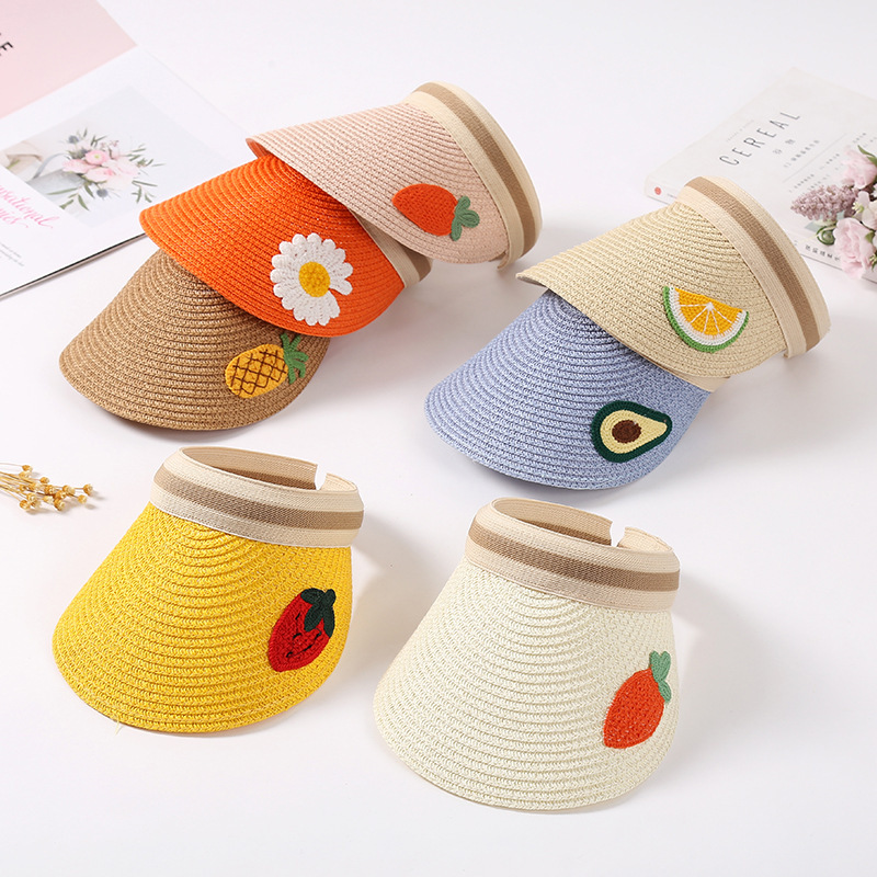 Children Unisex Cute Simple Style Fruit Straw Hat display picture 3