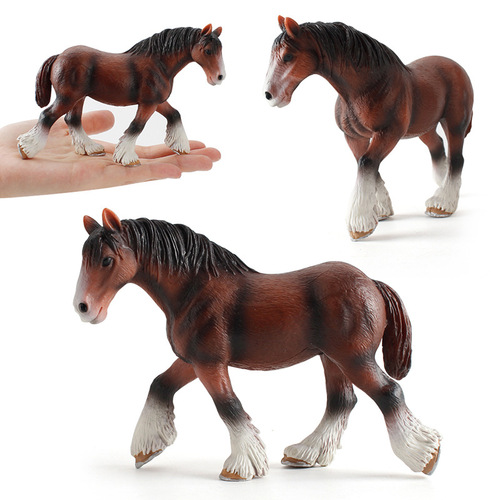 Cross-border best-selling simulation animal model horse model Clydesdale horse series children's toy decoration gift