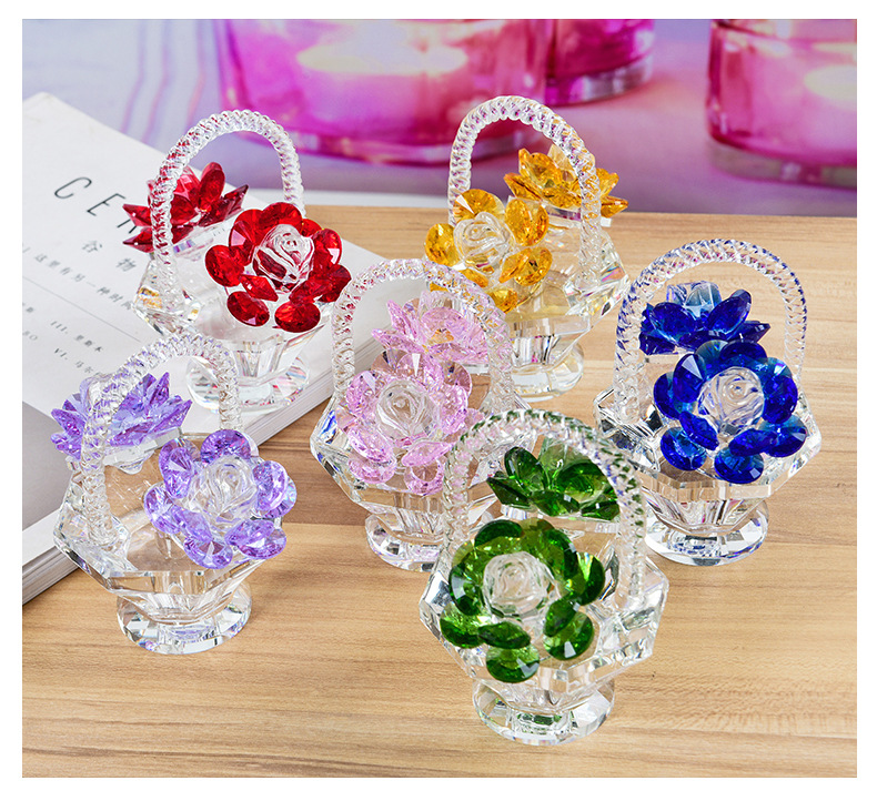 Elegant Sweet Flower Crystal Ornaments Artificial Decorations display picture 3