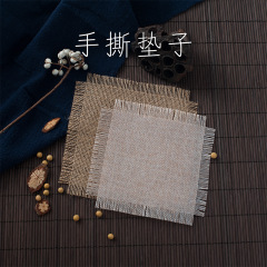 Retro Hemp Fabric Food Coasters, Instagram-Style Linen Aroma Candles, Internet-Famous Coasters, Photography Props, and Decorative Background Pieces