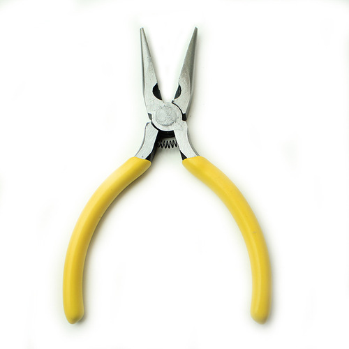 Supply multi-functional mini pliers—handmade jewelry plier set: flat-nose pliers, round-nose jewelry pliers, and diagonal-cut pliers—manufacturer’s kit.
