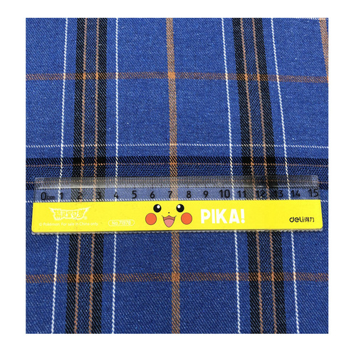 Factory Supply Color-Woven Velveteen Striped Check Fabric 21*21 Flannel Blouse Dress Unisex Children's Clothing Fabric
