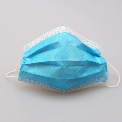 Spot wholesale disposable blue Non-woven fabric Mask Meltblown three layers Mask Civil ventilation Mask