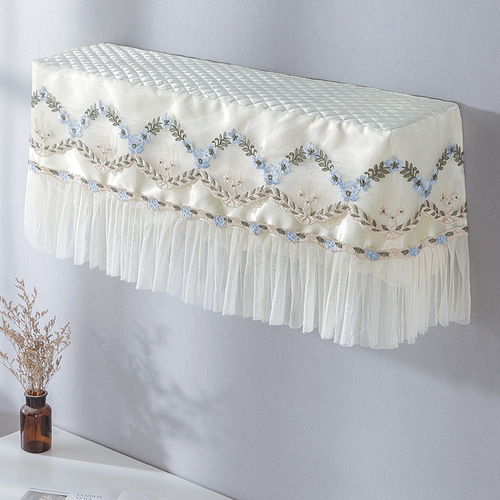 Factory direct supply for summer household dust-proof air-conditioning cover, all-inclusive, no withdrawals, fabric lace edge air-conditioning cover