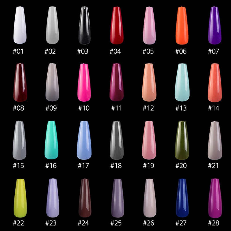 Mode Couleur Unie Abs Ongles Correctifs 100 Pieces display picture 2