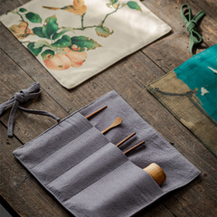 Liujunzi set tea set accessories cloth bag four-piece set tea needle tea dial tea clip tea set three-piece factory direct sale