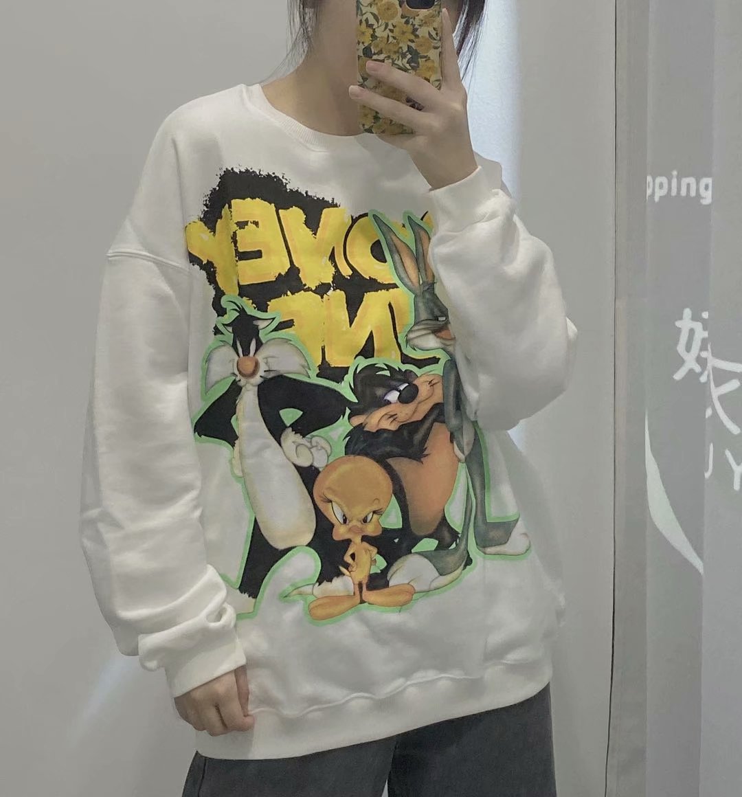 autumn new college style loose cartoon long-sleeved sweatshirt  NSAM2295