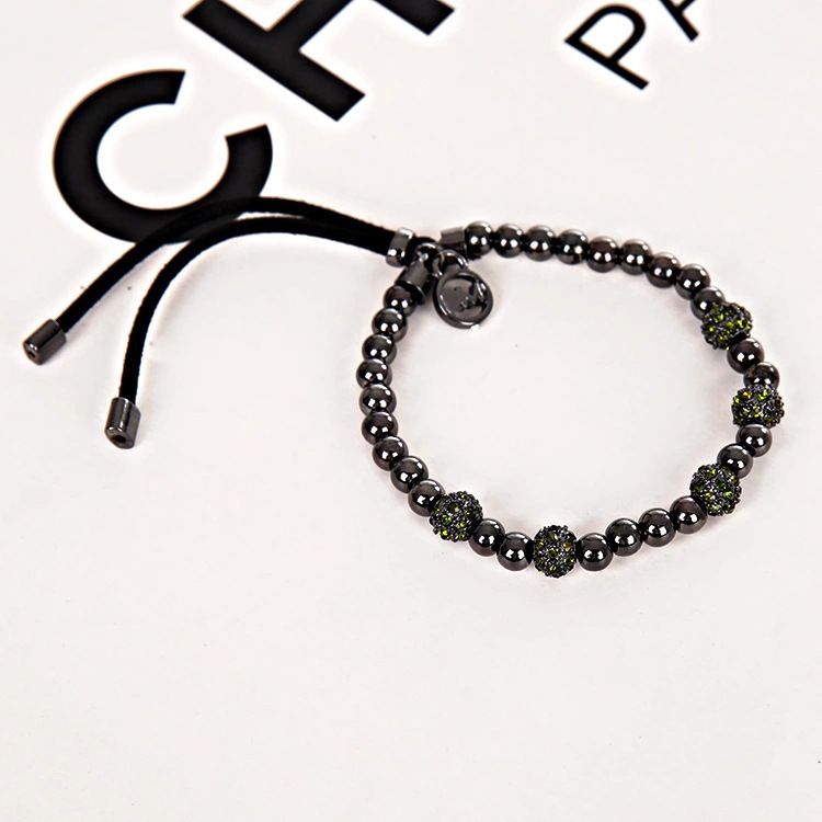 Vente Chaude Nouveau Bracelet De Lettre De Diamant De Perles De Cuivre Pur display picture 6