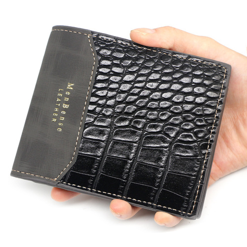 New men's wallet fashionable coin purse hot stamping printed wallet men's short pu wallet wholesale factory direct supply