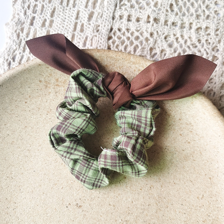 Plaid Bow French Intestine Ring Korean Hair Scrunchies Wholesale Girl Sweet And Elegant Hair Tie Hair Rope Hair Rope Headdress display picture 10