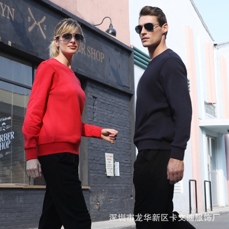 Zhuo Fandi 9 801 350g noodles and 100% cotton crew neck sweater