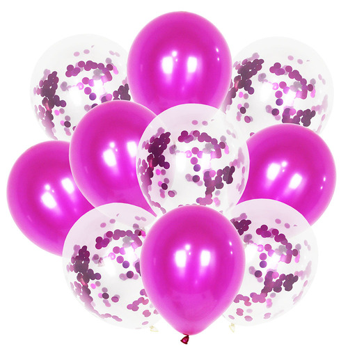 Cross-border ins internet celebrity confetti sequins transparent balloon set wedding room decoration birthday party layout supplies