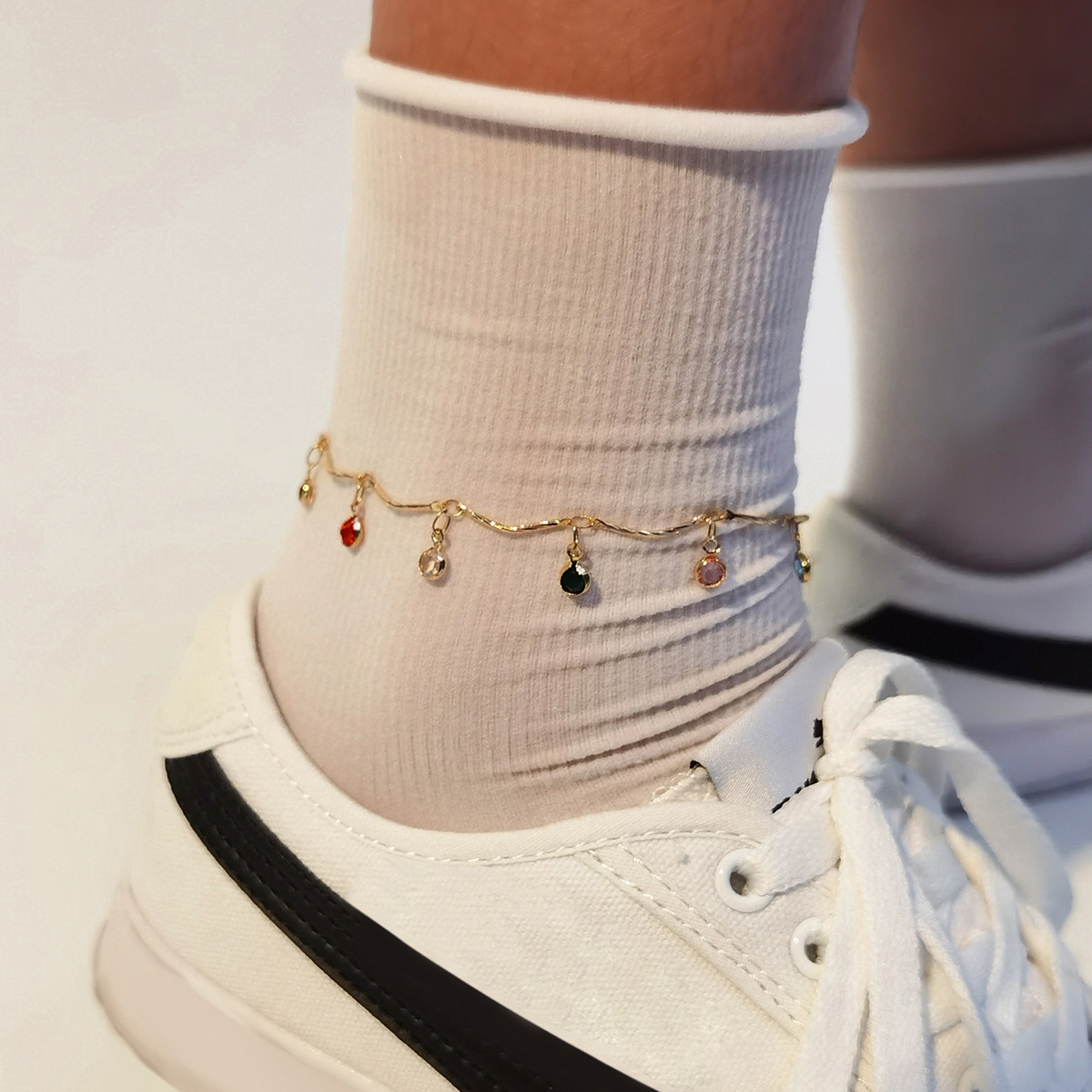 Fashion New Trendy Pendant Foot Ornaments Retro Simple Handmade Chain Ladies Alloy Anklets display picture 2