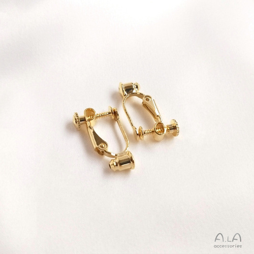 Color-preserving 14K light gold silicone plug ear clip diy ear hook ear needle earring nail change ear clip converter piercing ear accessories