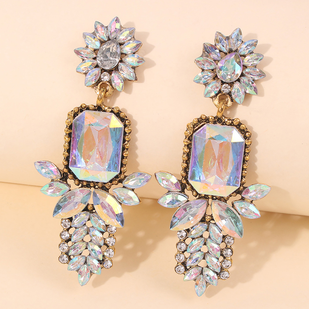 Pendientes De Diamantes De Cristal De Alta Gama display picture 7