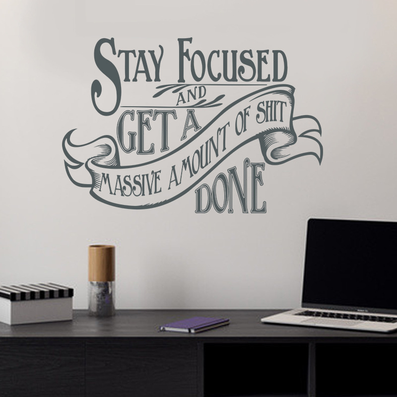 New Simple English Slogan Wall Stickers display picture 5