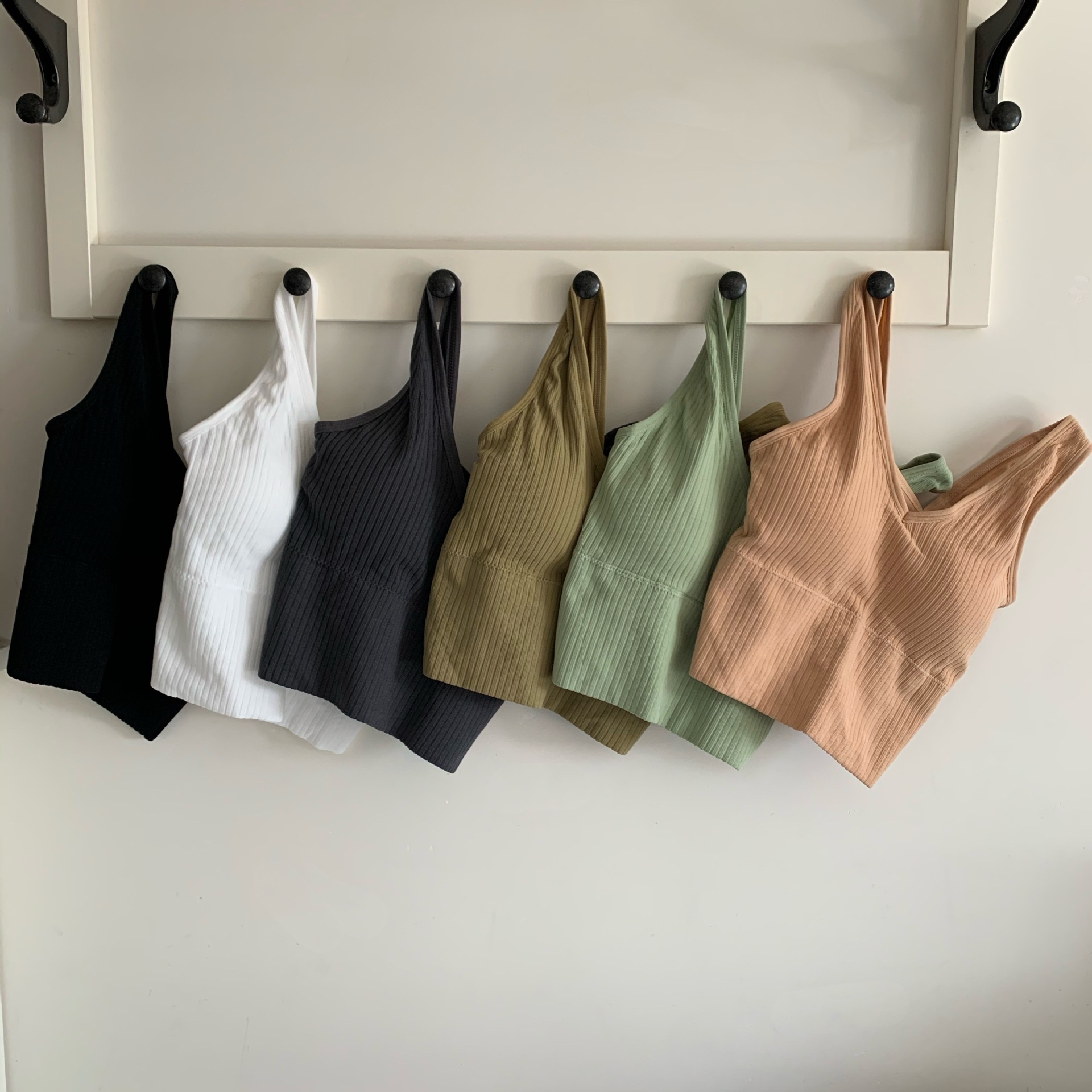 新款881四季風背心V領N1美背吊帶裹胸帶胸墊無鋼圈運動內衣女文胸