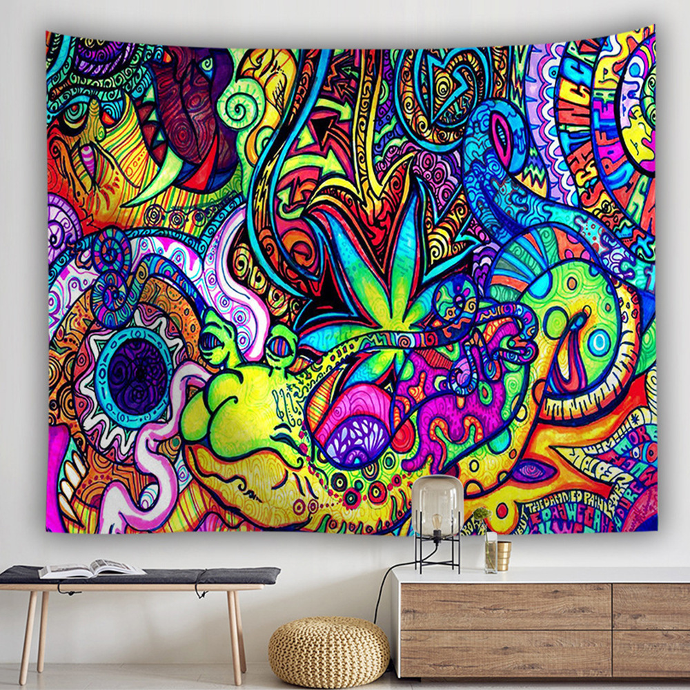 Tapestry Background Cloth Hanging Tapestry Beach Towel Nordic Ins Mandala Psychedelic Mural AliExpress Amazon