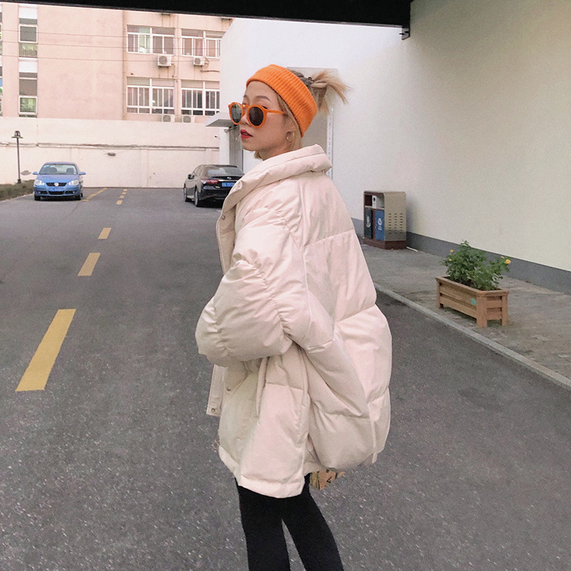 2020冬季新款白鸭绒短款立领宽松时尚小个子羽绒服外套|ru