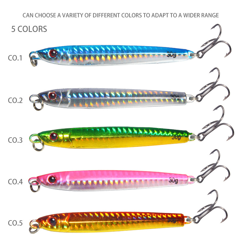 Sinking Jigging Spoon Lures Deep Diving Jigging Spoon Baits Fresh Water Bass Swimbait Tackle Gear