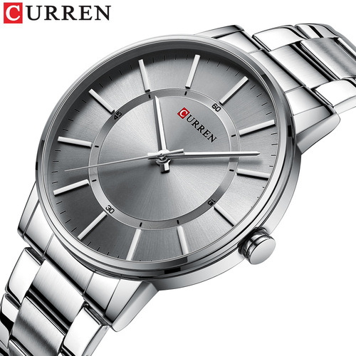 Curren/Carren 8385 Men's Watch, Water-Resistant Quartz Steel Strap Business Casual Watch