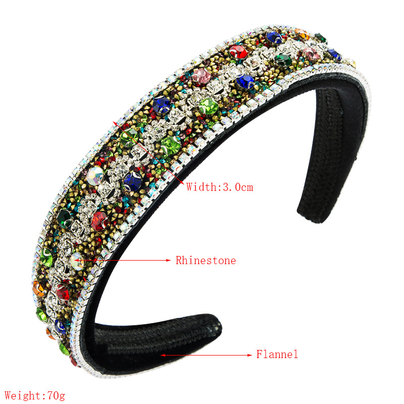 Trend Light Luxury Color Rhinestone Non-slip Headband display picture 1