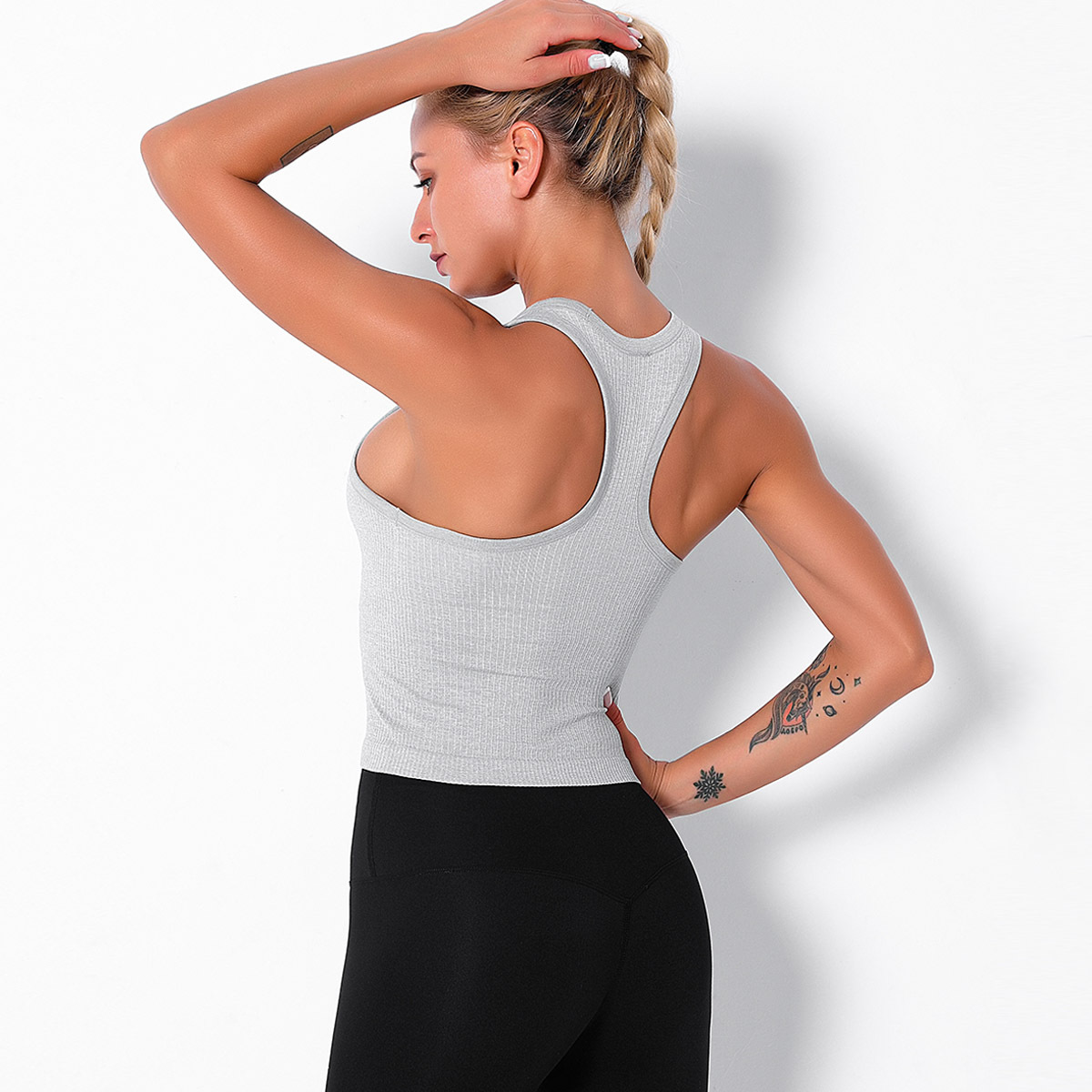 Chaleco de yoga con espalda en forma de I, elástico y ajustado NSNS10701
