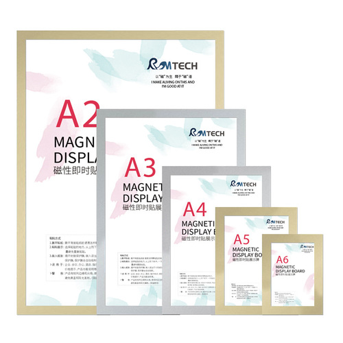 pvc magnetic photo frame custom wall hanging creative transparent picture frame A4 certificate display sticker business license protective cover