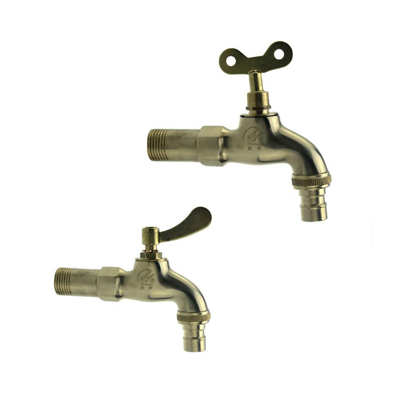 Extended brass nozzle with lock washing machine faucet with key washing machine nozzle outdoor anti-theft faucet