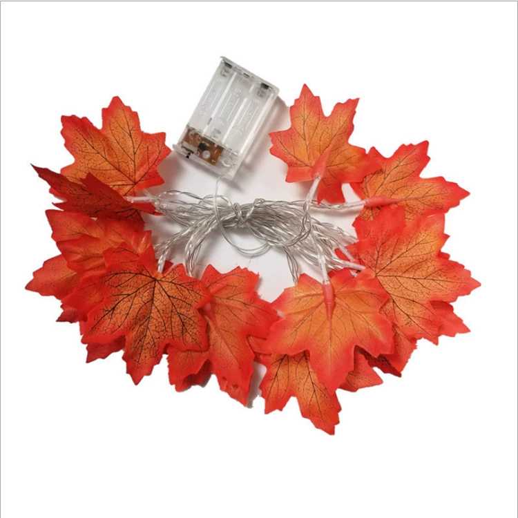 Realistic maple leaf, pendant, Christmas battery, halloween